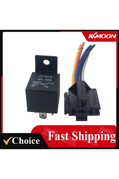 Choice 12V 40A AMP 5 SPDT Car Truck Auto Automobile Automotive Relay with 5 Pin Socket 5 Wires for GPS L...