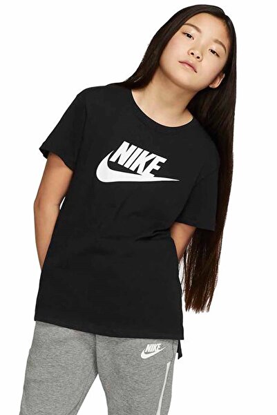Nike تي شيرت رياضي للأطفال الكبار تي شيرت للأطفال AR5088-010-أسود