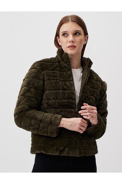 Jimmy Key Khaki Slim Fit Double Sided Puffer Jacket