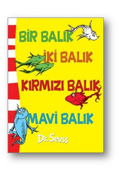 Nan Kitap One Fish Two Fish - Red Fish Blue Fish Epsilon Publications Book (with Protection Bag)