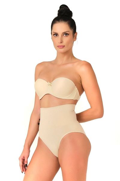 Cecimer Seamless Low Waist Double Slip Panty Corset, Reducing 1 Size