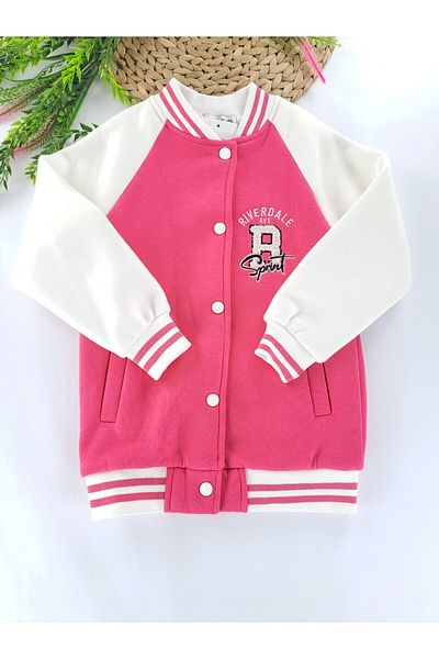 Butik Girl's College Vest Cardigan with Fleece Inside