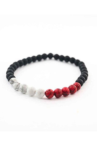 Mina Souvenir TÜRK BAYRAK RENK DETAYLI KIRMIZI BEYAZ BİLEKLİK