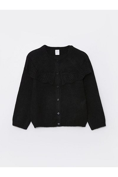 LC Waikiki Lcw Kids Crew Neck Basic Girl's Cardigan