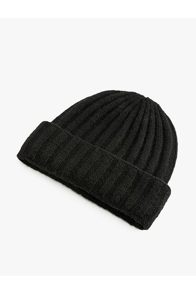 Koton Basic Knitted Beret with Fold Detail