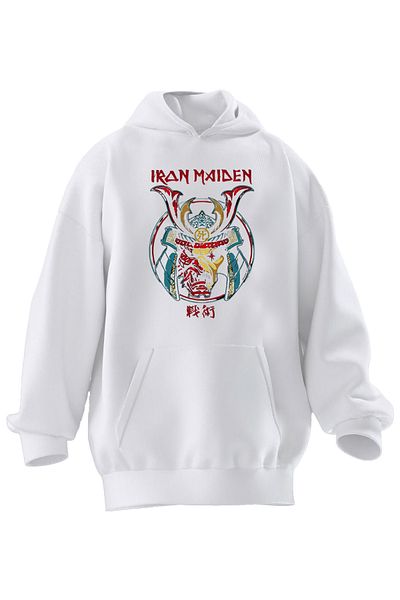 NMG TEKSTİL Unisex Premium Cotton - Λευκό, Πράσινο Κόκκινο Φούτερ με κουκούλα