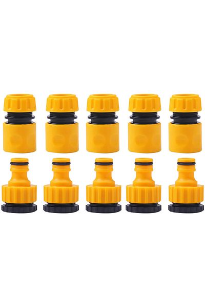 Choice 10pcs Hose Faucet Quick Connector 3/4 & 1/2 Inch Graden Hose Water Tap Threaded Connector Faucet ...
