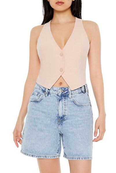 Forever 21 Halter Yaka Crop Yelek