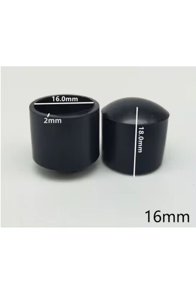 Choice35 16 Pcs 16mm Round Chair Leg Pad 6-32mm Furniture Leg Table End Plug ...