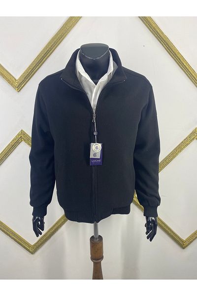 Sadık Collection Κανονικό κομμένο γιακά κασμίρ παλτό με ελαστική μέση και μανίκια 1511