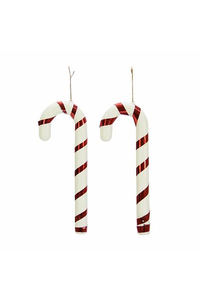 Mini Parti Λευκό Mi?ni 22 εκ. Party Store Πρωτοχρονιάτικο Στολίδι Μπαστούνι - Πακέτο 2