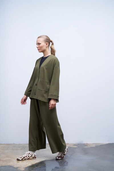 QANU Khaki Maria Cardigan