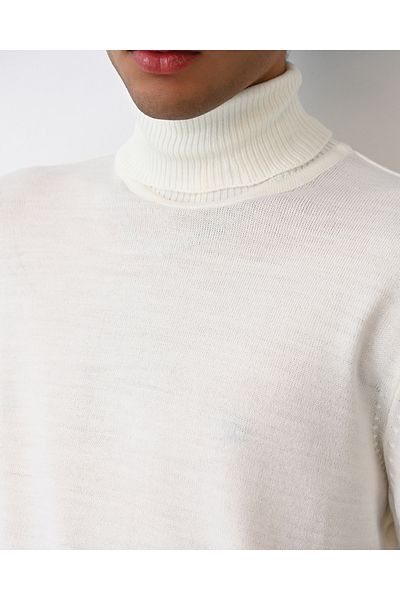 İLKCET MODA Pulover pentru bărbați din tricotaje de pescar cu gât