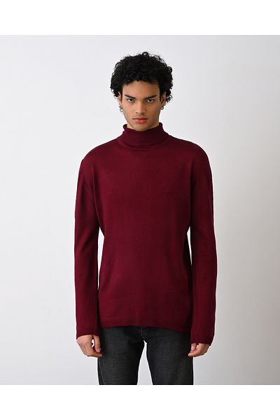İLKCET MODA Мъжки пуловер с висока яка и висока яка