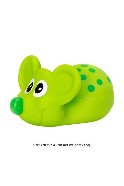 Choice Green Mouse Pet Toy With 2 Colors, Mouse Latex Material, Biting Sound, Hand Coloring, Depicting Smal