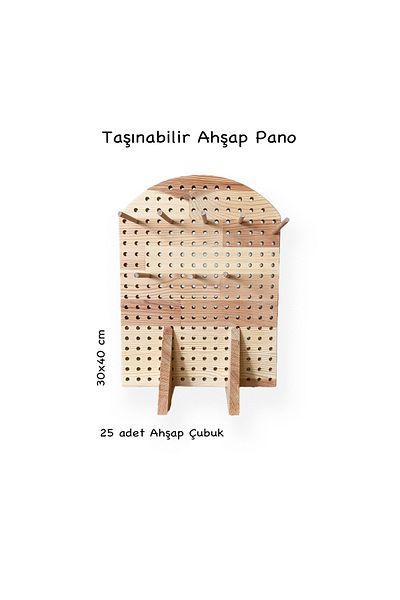 Arkaik Craft Wooden Wall Board Portable Organizer Tabletop Jewelry Organizer