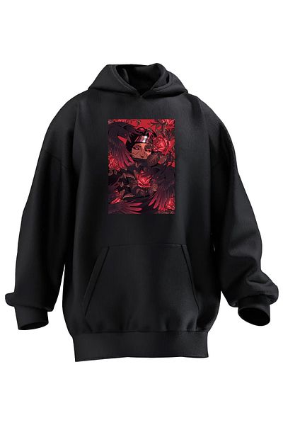 NMG TEKSTİL Φούτερ με κουκούλα Premium Unisex Black Face με 3 νήματα