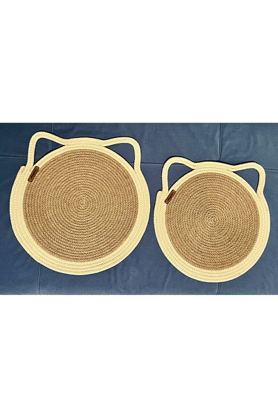 Bright3 Cat Dog Pet Feeding Mat Set of 2 Cat Small Breed Dog Feeding Mat 35 cm