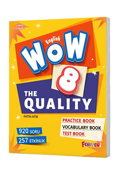 Kurmay Yayınevi FENOMEN OKUL WOW 8 ENGLISH THE QUALITY (FATİH ATİK) / 9786257174107