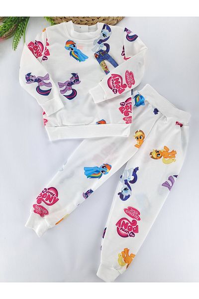 Butik Set pijamale imprimate pentru băieți/fete, 2 fire fără lână