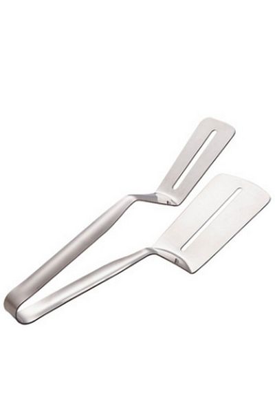 Choice Silver Stainless Steel Frying Shovel Clip Multifunctional Steak Bbq Tongs Frying Fish Spatula Clip
