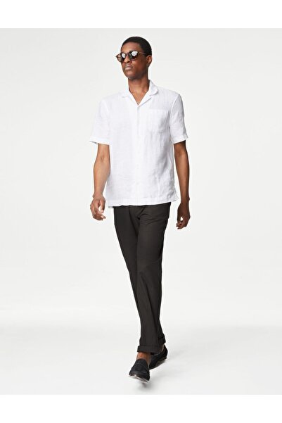 Marks & Spencer Regular Fit Keten Chino Pantolon