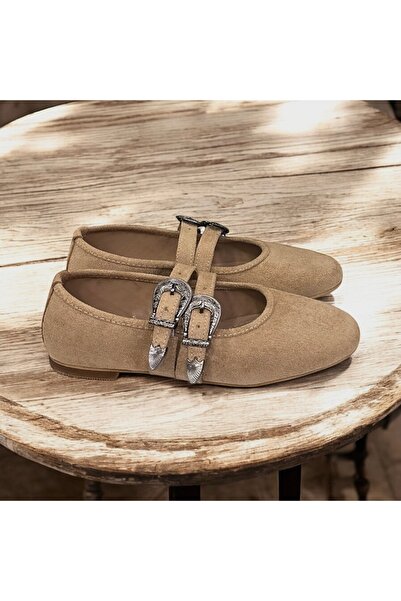 runa shoes راقصة الباليه من جلد الغزال