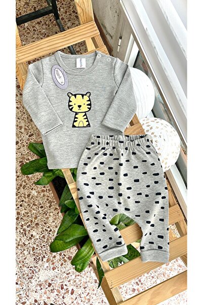 Happy Moon Bebek Giyim Erkek Bebek Ikili Takım Üst Şalvar Alt 0-3 Ay