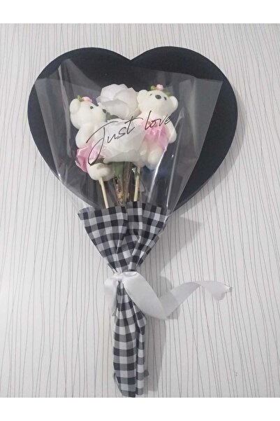 Flurose Sevgiliye eşine aşkına anneye kız arkadaşa ayıcıklı özür barış ve masumiyet buketi