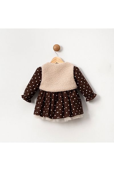Cumino Mary Polka Dot Double Baby Dress with Bolero