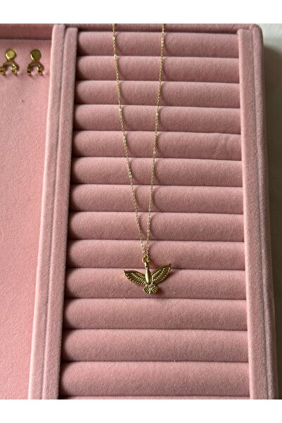 MİOSAPRİVE 14K Altın Kaplama Anka Kuşu Çelik Kolye