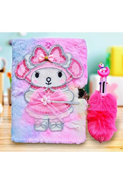 izmir yazici servis My Melody Kilitli Hatıra Defteri 6 Renk Yazabilen Peluş K...