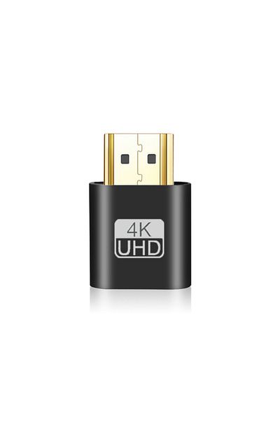 Kebidumei None Black Vga Virtual Display Adapter Hdmi-compatible 1.4 Ddc Edid Dummy Plug Headless Ghost Displa
