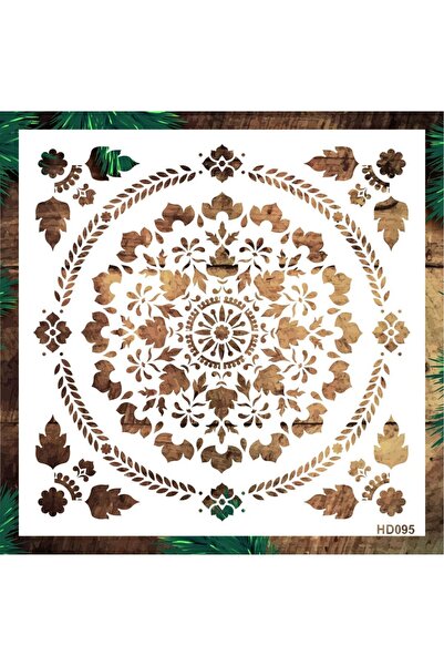 STENCİLTASARIM Stencil Tasarım Hd095 Duvar Ahşap Cam Boyama Deseni