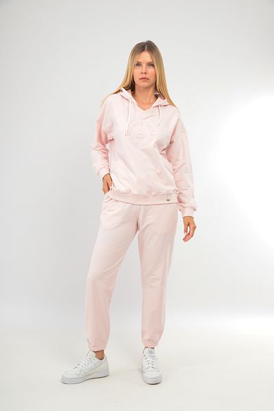 SOCCER Hooded Large Size Women's Sweat Tracksuit Set 2 Thread 21642