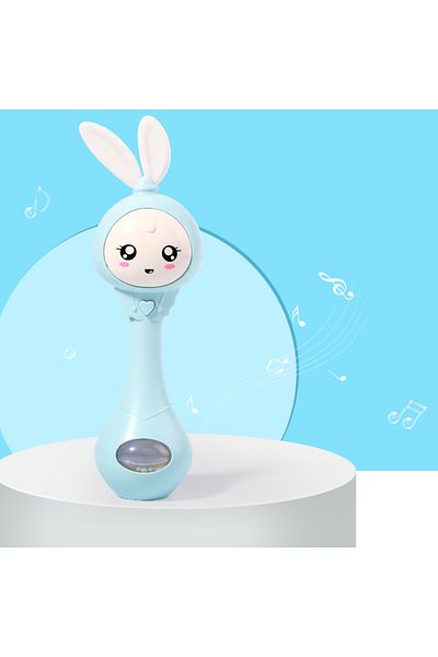 Choice ShineRattleblue Music and Shine Rattle Toys Rabbit Intelligent Baby Rattles Smart Bunny Smarty Media