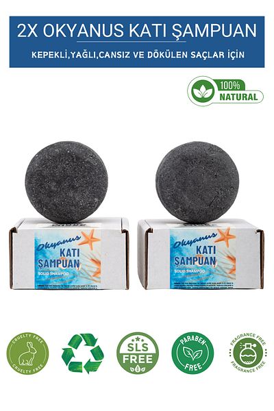 NaturaMisse Ocean Keratin Provitamin Repair Solid Shampoo - 2 Pieces for Oily Hair