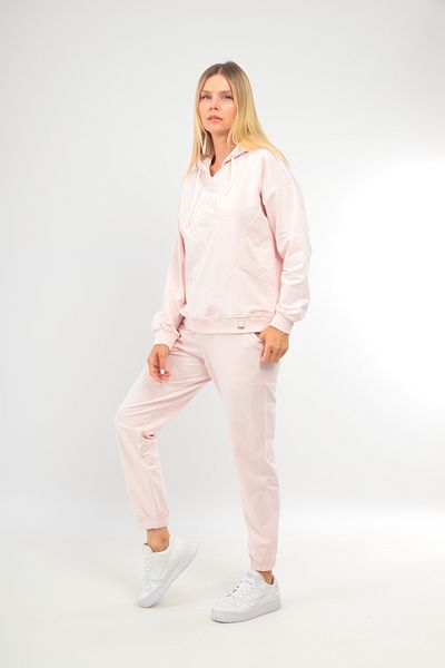 SOCCER Hooded Large Size Women's Sweat Tracksuit Set 2 Thread 21642