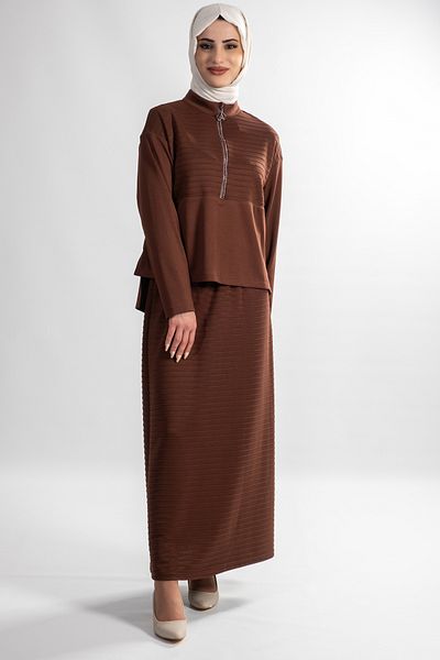Armine 2024-2025 Autumn-Winter New Season Hijab Bottom-Top Set