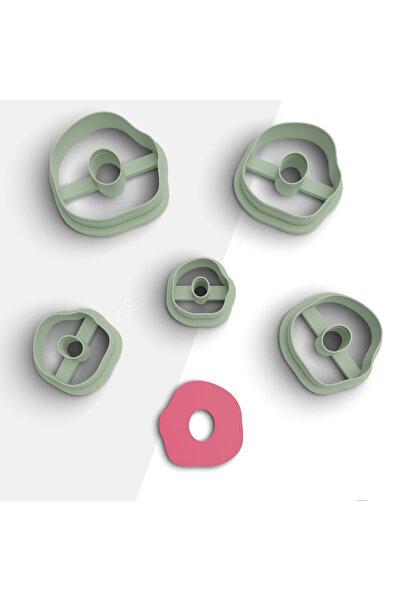 brocutters قالب قطع طين بوليمر عضوي الشكل، قالب حلق، قالب مجوهرات، قطع طين، 5...