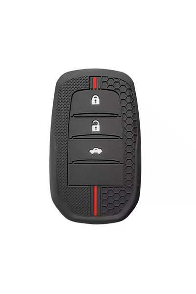 emii auto spare parts Toyota Yaris Cross - Coralla Cross Chr Hilux Key Case Cover, End Case Compatible, Black/Red