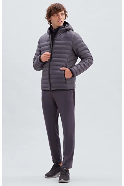 SKECHERS M Essential Hooded Jacket Coats S202063 Men's Casual Coats Gray