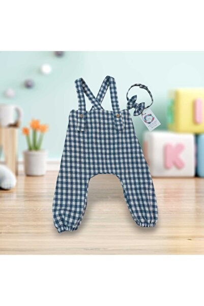 ykr design Pötikare Indigo Blue Baby Boy Salopet Bow Tie Set