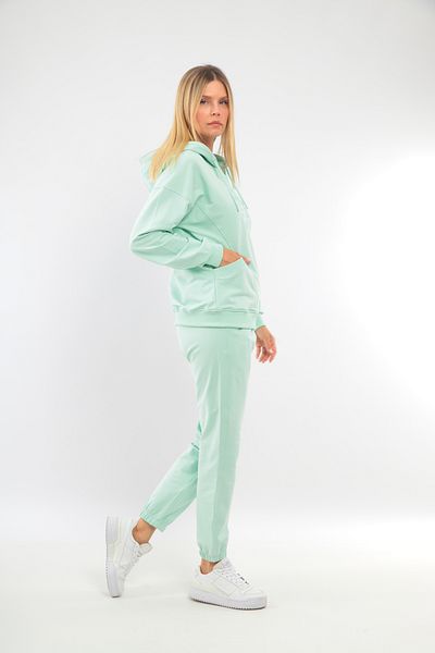 SOCCER Hooded Large Size Women's Sweat Tracksuit Set 2 Thread 21642