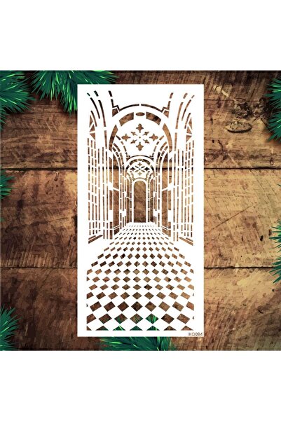 STENCİLTASARIM Stencil Tasarım Hd094 Duvar Ahşap Cam Boyama Deseni