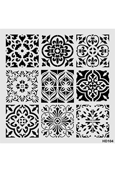 STENCİLTASARIM Stencil Tasarım Hd104 Duvar Ahşap Cam Boyama Deseni