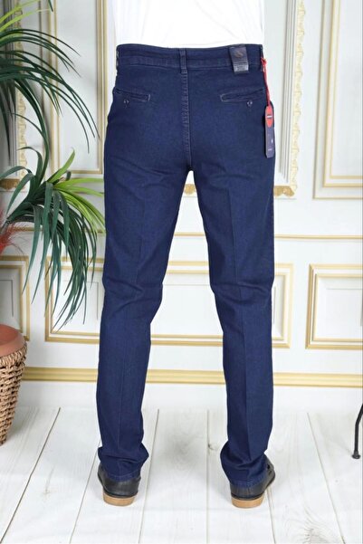 phantom jns by sekman Klasik Kesim Mavi Likralı Erkek Yan Cepli Klasik Kot Pantolon Baba Pantolonu Phantom Jeans By Small