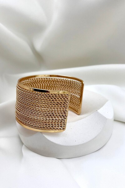 Çelik Çelik Hasır Görünüm Kelepçe Bileklik