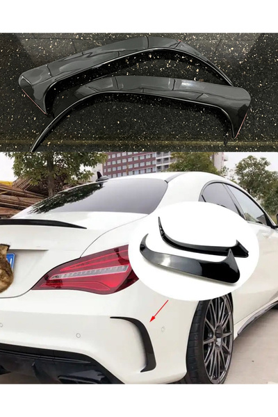 kaytaz MERCEDES CLA W117  Uyumlu ARKA VENT BIÇAK SİYAH PİANO BLACK KENDİNDEN YAPIŞKANLI