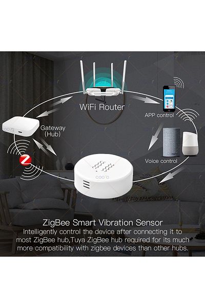 Choice Tuya Smart Zigbee Vibration Sensor Detection Tilt XYZ Axis Sensor Shock Alarm Record App Notifica...